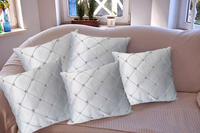 ELEGANT WEAVERS Self Design Cushions Cover(Pack of 5, 40 cm*40 cm, Grey)