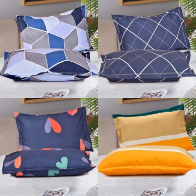 MDJ Microfiber Pillows Cover(Pack of 8, 43.18 cm*68.58 cm, Multicolor)