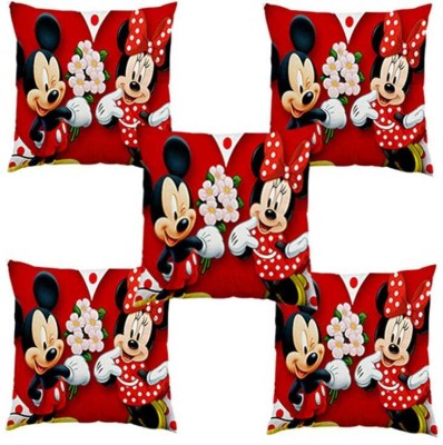 SLAZIE Printed Cushions Cover(Pack of 5, 40 cm*40 cm, Red)