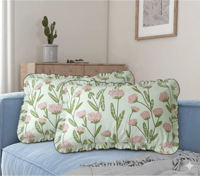 Crafteal Cotton Pillows Cover(68 cm*44 cm, Pack of 2, Cream)
