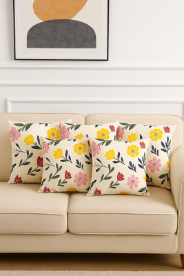 NARWAL'S COLLECTION Polycotton Cushions Cover(Pack of 5, 40 cm*40 cm, Multicolor)