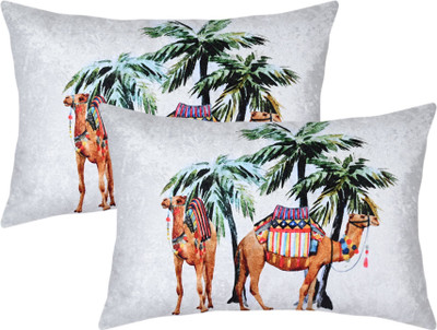 VHC Velvet, Faux Silk Cushions Cover(30 cm*45 cm, Pack of 2, White, Green, Red, Brown)