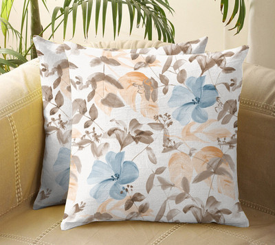 Casableu Polyester Cushions & Pillows Cover(Pack of 2, 40.64 cm*40.64 cm, Blue)