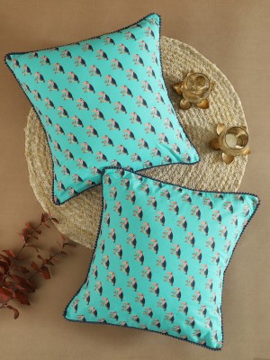 RATAN CART Cotton Cushions Cover(Pack of 2, 40 cm*40 cm, Blue)