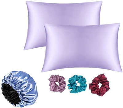 ARMOXA Satin Cushions & Pillows Cover(45.72 cm*71.12 cm, Pack of 2, Lavender)
