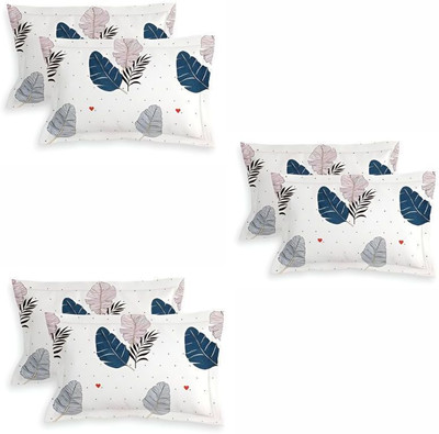Nt@ub Cotton Pillows Cover(45.75 cm*71.12 cm, Pack of 6, Cream)