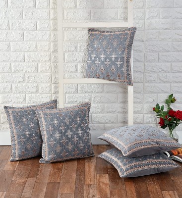 Freshfromloom Abstract Cushions & Pillows Cover(Pack of 5, 40 cm*40 cm, Grey)