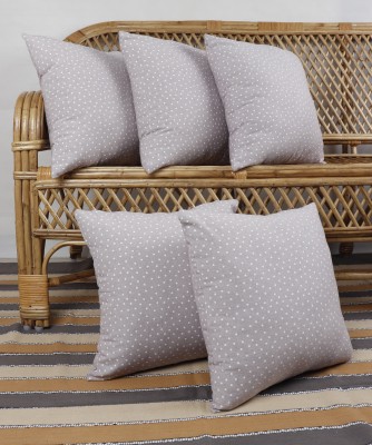 AIRWILL Cotton Cushions & Pillows Cover(Pack of 5, 40 cm*40 cm, Lavender, White)