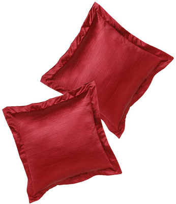 THE CONVERSION Blended Cushions Cover(Pack of 2, 40 cm*40 cm, Maroon)