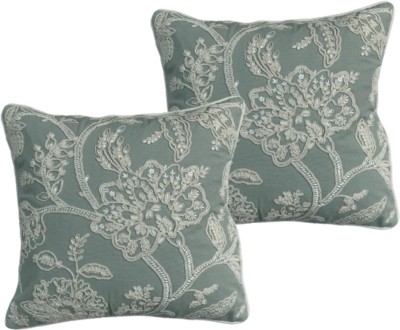 shades of life Cotton Cushions Cover(Pack of 2, 40.64 cm*40.64 cm, Blue)