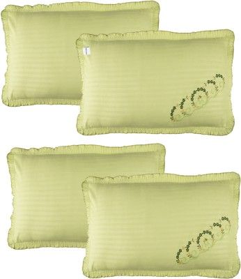 HOMESTIC Embroidered Pillows Cover(Pack of 4, 74 cm*50 cm, Green)