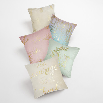 haus & kinder Velvet Cushions Cover(40 cm*40 cm, Pack of 5, Multicolor)