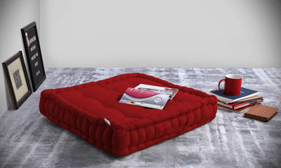 MbsHandloom Velvet Cushions Cover(40 cm*40 cm, Red)