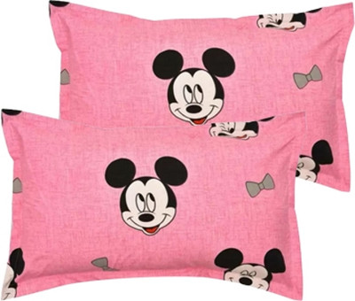 KITTUZ KRAFT Microfiber Pillows Cover(42 cm*68 cm, Pack of 2, Pink)