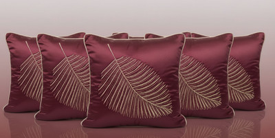 Vornexa Velvet Cushions & Pillows Cover(40 cm*40 cm, Pack of 5, Red)