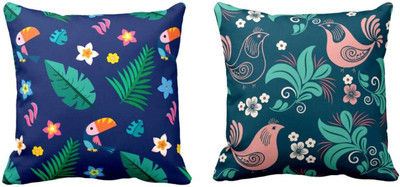 TheYaYaCafe Cotton Cushions Cover(50 cm*50 cm, Pack of 2, Multicolor)