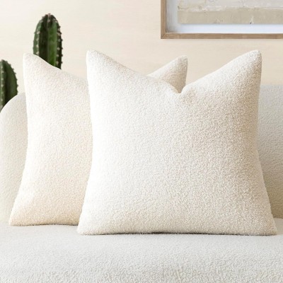 Cazimo Fur Cushions Cover(Pack of 2, 40 cm*40 cm, White)