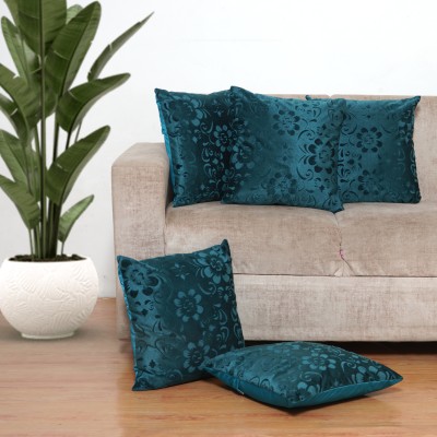 Mohit textiles Embroidered Cushions & Pillows Cover(Pack of 5, 40 cm*40 cm, Blue)