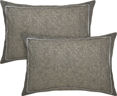 VHC Cotton Pillows Cover(43.18 cm*63.5 cm, Pack of 2, Grey)