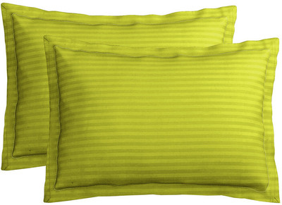 VAS COLLECTIONS Cotton Pillows Cover(45 cm*71 cm, Pack of 2, Green)