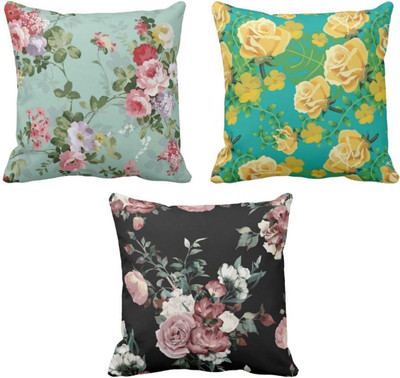 TheYaYaCafe Polyester Cushions Cover(50.8 cm*50.8 cm, Pack of 3, Multicolor)