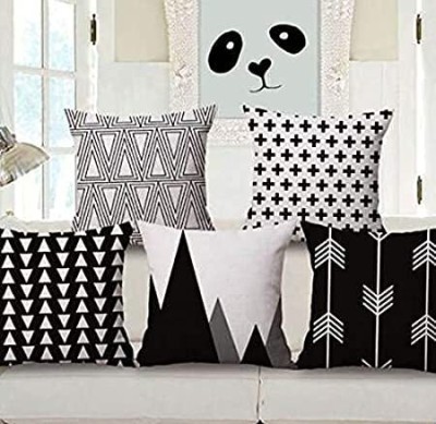 OnDec Printed Cushions Cover(Pack of 5, 40 cm*40 cm, Multicolor)