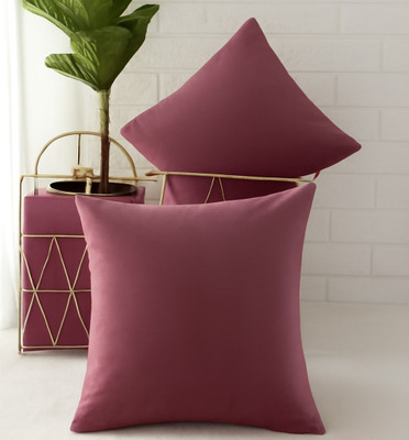 INDHOME LIFE Velvet Cushions Cover(40 cm*40 cm, Pack of 5, Peach)