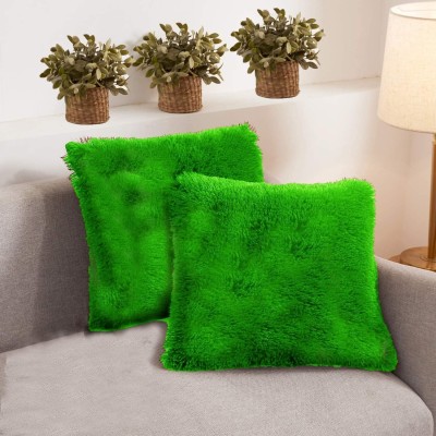 AVSHUB Polyester Cushions Cover(Pack of 2, 5 cm*15 cm, Green)