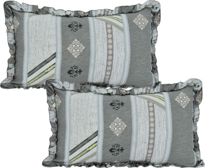 LTF Cotton Pillows Cover(69 cm*46 cm, Pack of 2, Grey)