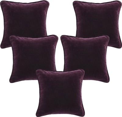 AMITRA Plain Cushions Cover(Pack of 5, 55 cm*55 cm, Purple)