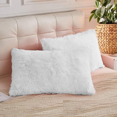 AVS Plain Cushions & Pillows Cover(Pack of 2, 40 cm*61 cm, White)