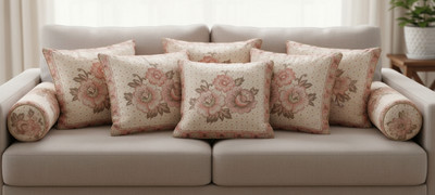 Yukti Enterprises Polyester Cushions Cover(Pack of 5, 50 cm*50 cm, Multicolor)