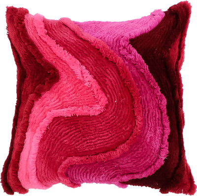 STITCHANDSTYLE Cotton Cushions Cover(40 cm*40 cm, Red, Multicolor)