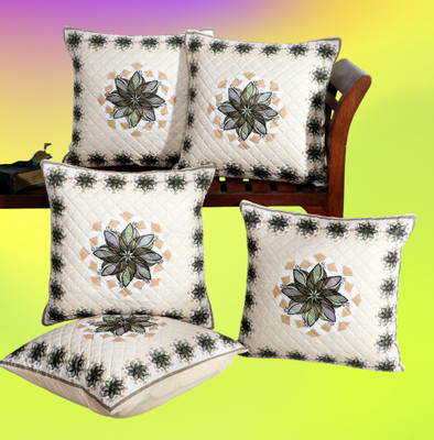 viraj Polyester Cushions Cover(41 cm*41 cm, Pack of 5, Multicolor)