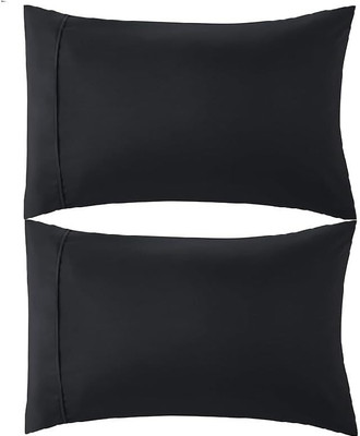 Hundur Store Velvet Cushions & Pillows Cover(50 cm*66 cm, Pack of 2, Black)