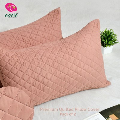 Apala Microfiber Pillows Cover(Pack of 2, 43 cm*69 cm, Peach)