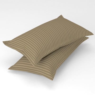 Urban Arts Cotton Pillows Cover(Pack of 2, 43 cm*68 cm, Beige)