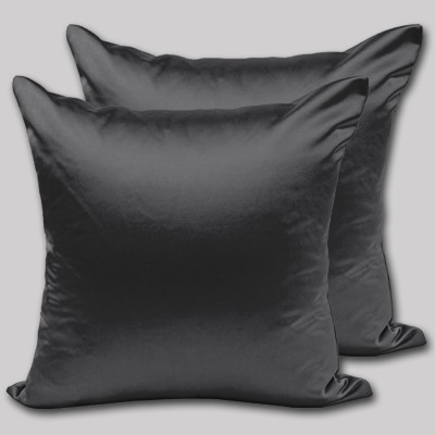 Avirons Silk Cushions Cover(Pack of 2, 61 cm*61 cm, Grey)