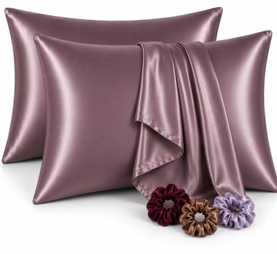 ARMOXA Satin Pillows Cover(77 cm*43 cm, Pack of 2, Purple)