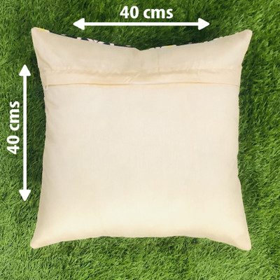 VICTORY WEAVES Polycotton Cushions Cover(40 cm*40 cm, Pack of 5, Dark Blue)