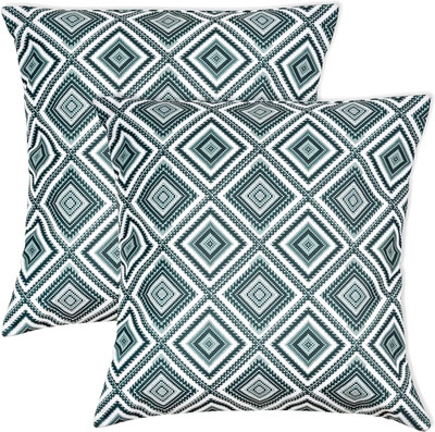 DREAMY URBAN Microfiber Cushions & Pillows Cover(50 cm*50 cm, Pack of 2, Dark Green)