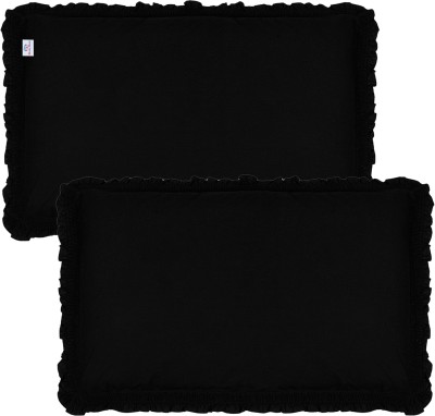 Heart Home Self Design Pillows Cover(Pack of 2, 76 cm*53 cm, Black)