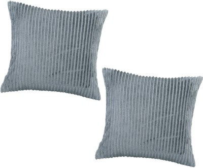 PRINDA Velvet Cushions Cover(Pack of 2, 45.72 cm*45.72 cm, Grey)