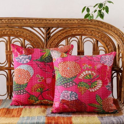 Ravaiyaa - Attitude Is Everything Cotton Cushions Cover(Pack of 2, 41 cm*41 cm, Pink)