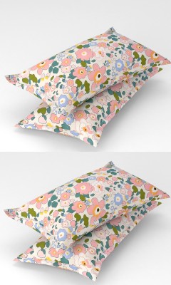 Homefab India Cotton Pillows Cover(Pack of 4, 43 cm*67 cm, Ivory)