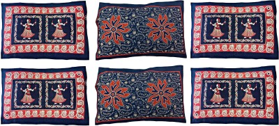 Malani Print Printed Pillows Cover(Pack of 6, 40 cm*60 cm, Blue)