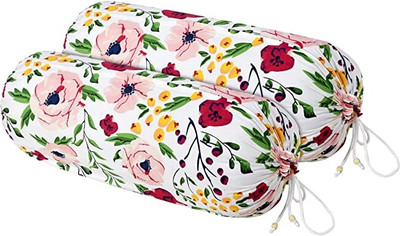 igi Polycotton Bolsters Cover(80 cm*40 cm, Pack of 2, Multicolor)