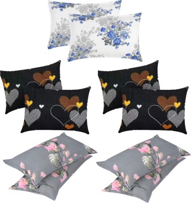 MSKtrend Cotton Pillows Cover(Pack of 10, 46 cm*69 cm, White, Black, Grey)