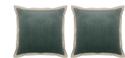 AMITRA Plain Cushions Cover(Pack of 2, 46 cm*46 cm, Green)