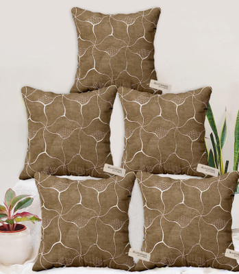 Bluegrass Velvet Cushions & Pillows Cover(40 cm*40 cm, Pack of 5, Brown)